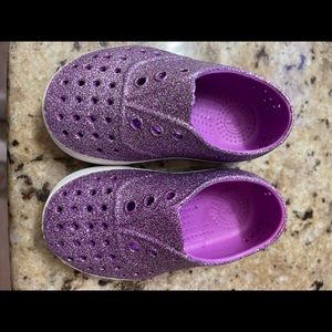 purple glitter natives